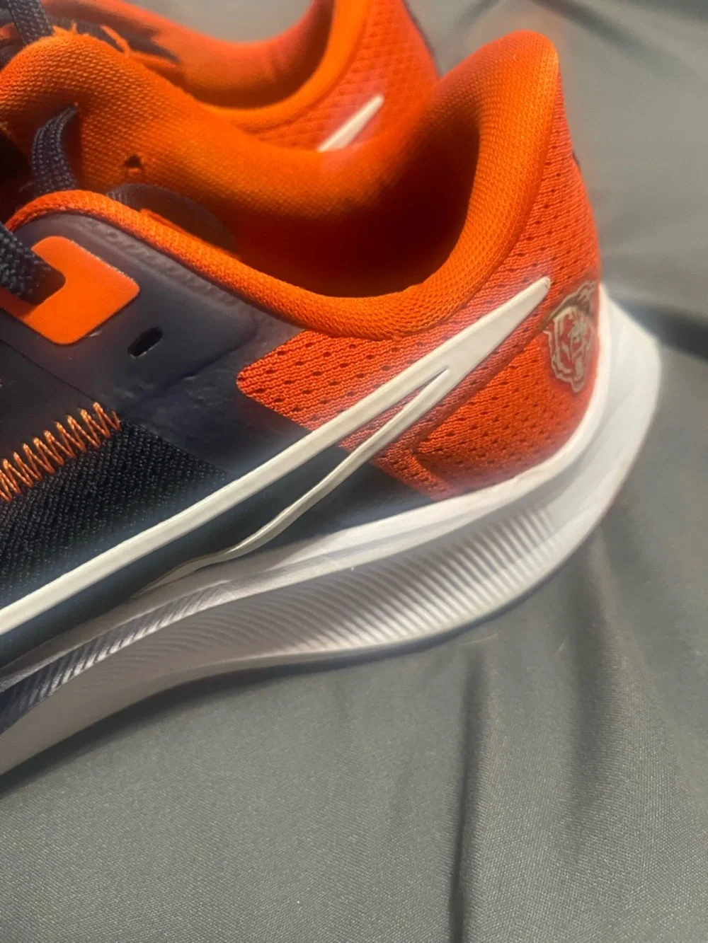 Chicago Bears Nike Running Shoes in Navy & Orange